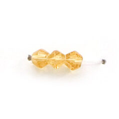 4mm Bicone(hole size:0.9mm) - Light Topaz