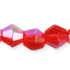 10mm faceted bicone (hole size:1.5mm) - Light Siam AB
