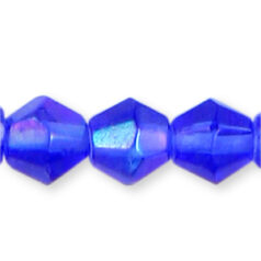 10mm faceted bicone (hole size:1.5mm) - Sapphire AB