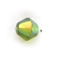 10mm faceted bicone (hole size:1.5mm) - Chartreuse AB