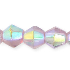 10mm faceted bicone (hole size:1.5mm) - Light Amethyst AB