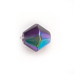 10mm faceted bicone (hole size:1.5mm) - Tanzanite AB