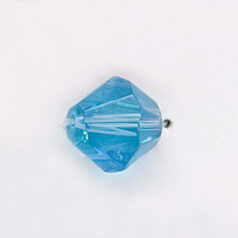 10mm faceted bicone (hole size:1.5mm) - Aqua AB