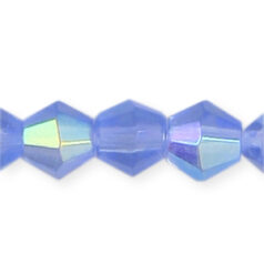 8mm faceted bicone (hole size:1.3mm), Light Sapphire 