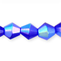 8mm faceted bicone (hole size:1.3mm), Cobalt Blue 