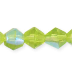 8mm faceted bicone (hole size:1.3mm), Chartreuse 