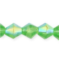 8mm faceted bicone (hole size:1.3mm), Peridot 
