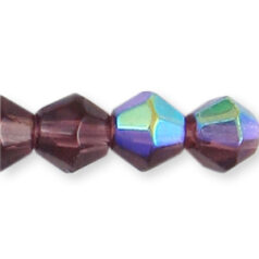 8mm faceted bicone (hole size:1.3mm), Dark Amethyst
