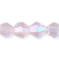  6mm faceted bicone AB (hole size:1.2mm), Rosaline 