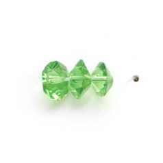 3x6mm Disc (hole size 1.2mm), Peridot