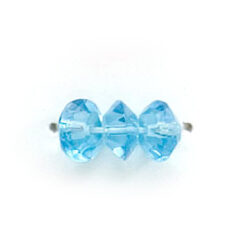 3x6mm Disc (hole size 1.2mm), Aqua