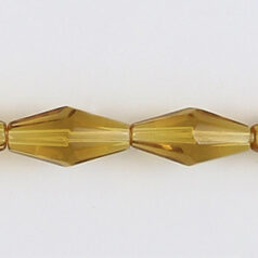 16x8mm faceted oval (hole size: 1.3mm), Light Topaz