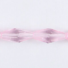 16x8mm faceted oval (hole size: 1.3mm), Rosaline