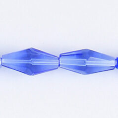 16x8mm faceted oval (hole size: 1.3mm), Light Sapphire
