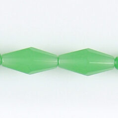 16x8mm faceted oval (hole size: 1.3mm),  Opal Green