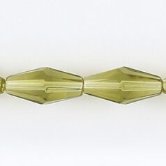 16x8mm faceted oval (hole size: 1.3mm), Olive