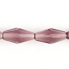 16x8mm faceted oval (hole size: 1.3mm), Light Amethyst 