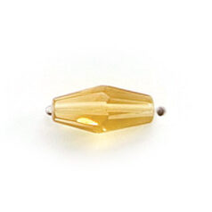 12x6mm Faceted Oval (hole size: 1mm), Light Topaz