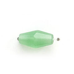 12x6mm Faceted Oval (hole size: 1mm),  Opal Green