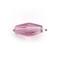 12x6mm Faceted Oval (hole size: 1mm),  Light Amethyst