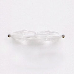 8x4mm Faceted Oval (hole size: 1mm) , Crystal