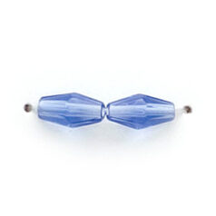 8x4mm Faceted Oval (hole size: 1mm),   Sapphire
