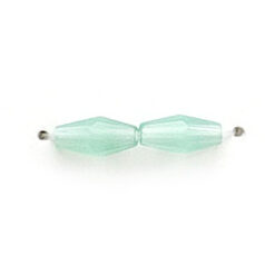 8x4mm Faceted Oval (hole size: 1mm), Opal Green