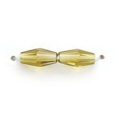  8x4mm Faceted Oval (hole size: 1mm), Olive