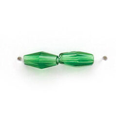 8x4mm Faceted Oval (hole size: 1mm), Emerald