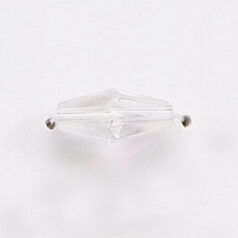 12x6mm Faceted Oval (hole size:1mm), Crystal AB