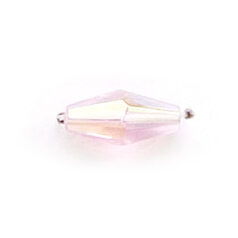 12x6mm Faceted Oval (hole size:1mm), Rosaline AB