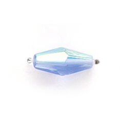 12x6mm Faceted Oval (hole size:1mm),  Light Sapphire AB