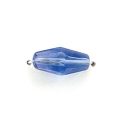 12x6mm Faceted Oval (hole size:1mm), Sapphire AB