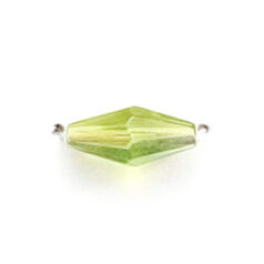 12x6mm Faceted Oval (hole size:1mm), Chartreuse AB