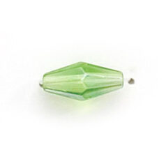 12x6mm Faceted Oval (hole size:1mm),  Peridot AB