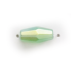 12x6mm Faceted Oval (hole size:1mm),  Opal Green AB