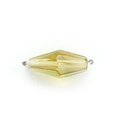 12x6mm Faceted Oval (hole size:1mm),  Olive AB