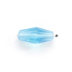 12x6mm Faceted Oval (hole size:1mm), Aqua AB