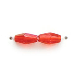 8x4mm Faceted Oval (hole size:0.7mm), Light Siam AB