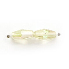 8x4mm Faceted Oval (hole size:0.7mm), Jonquil AB