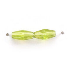 8x4mm Faceted Oval (hole size:0.7mm), Chartreuse AB