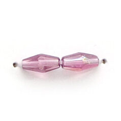 8x4mm Faceted Oval (hole size:0.7mm), Light Amethyst AB
