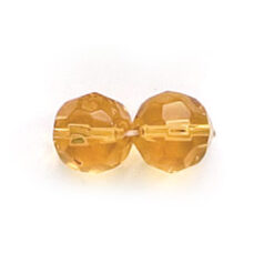 8mm faceted round (hole size 1.2mm), Light Topaz