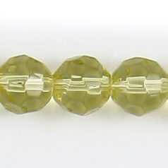 8mm faceted round (hole size 1.2mm), Jonquil