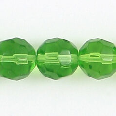 8mm faceted round (hole size 1.2mm), Peridot