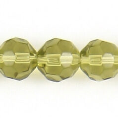 8mm faceted round (hole size 1.2mm), Olive
