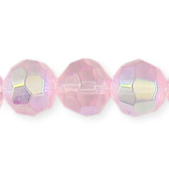 10mm faceted round (hole size: 1.1mm), Rosaline AB