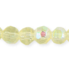 6mm Faceted Round (hole size: 0.9mm, Jonquil AB