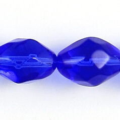 13x10mm faceted oval (hole size 1.3mm), Sapphire, 