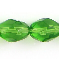 13x10mm faceted oval (hole size 1.3mm), Peridot, 